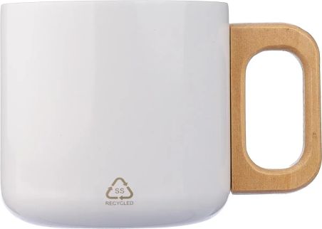Taza Termo Acero Reciclado Asa Madera | Goodie