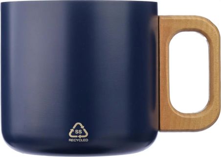 Taza Termo Acero Reciclado Asa Madera | Goodie