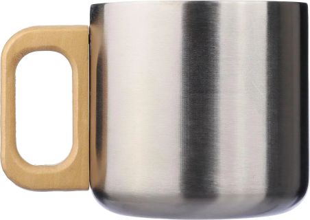 Taza Termo Acero Reciclado Asa Madera | Goodie