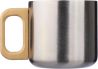 Taza termo de acero inoxidable reciclado con asa de madera Personalizada - Imagen 25