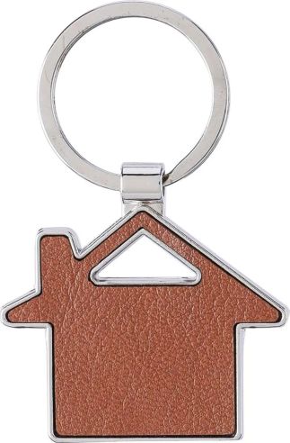 Llavero Cuero Reciclado Forma Casa | Goodie