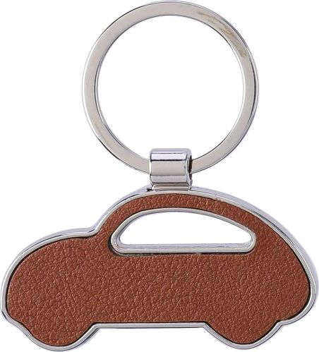 Llavero de cuero reciclado con forma de coche | Goodie