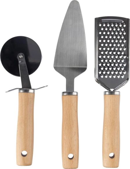 Set de utensilios cocina metal madera | Goodie