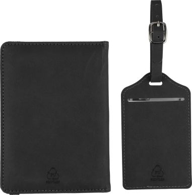 Porta Pasaporte y Etiqueta de Equipaje de PU Reciclado P | Goodie