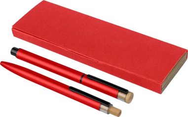 Set de escritura de aluminio reciclado lacado Personalizado