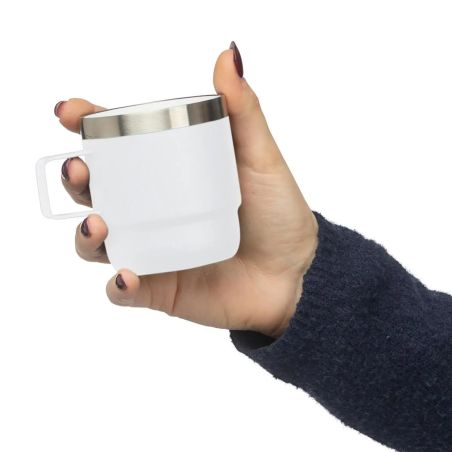 Taza termo de acero inox. reciclado y cerámica Personalizado