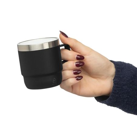 Taza termo de acero inox. reciclado y cerámica Personalizado