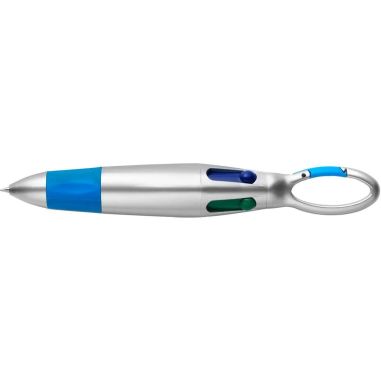 Bolígrafo con mosquetón 4 tintas personalizado | Goodie