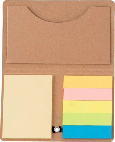 Porta Memos de Cartón Kraft con Notas Adhesivas | Goodie