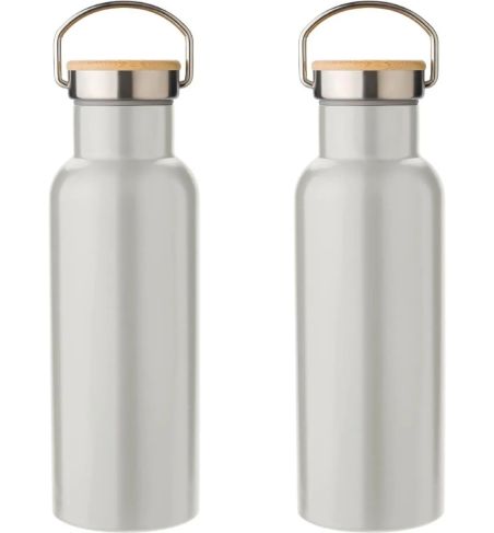 Botella Termo de Acero Inoxidable con Bambú Personalizada | Goodie