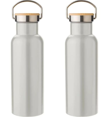 Botella Termo de Acero Inoxidable con Bambú Personalizada | Goodie