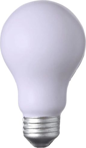 Bombilla antiestrés de espuma PU personalizada en blanco, primer plano