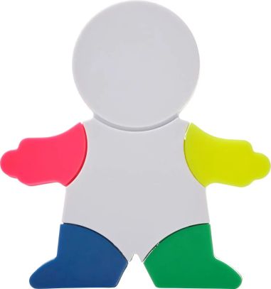 Marcador Fluorescente con Forma de Muñeco Personalizado | Goodie