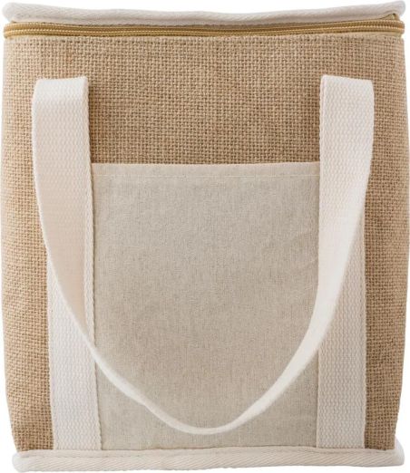 Bolsa Nevera de Yute con Bolsillo Personalizada | Goodie