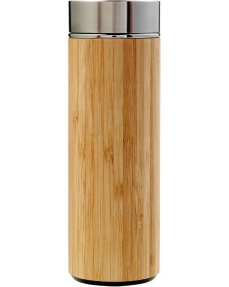 Termo de Bambú y Acero Inox 420 ml con Infusor | Goodie