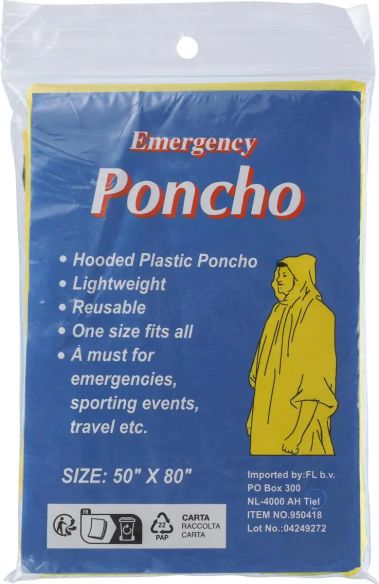 Poncho de PE transparente personalizado | Goodie