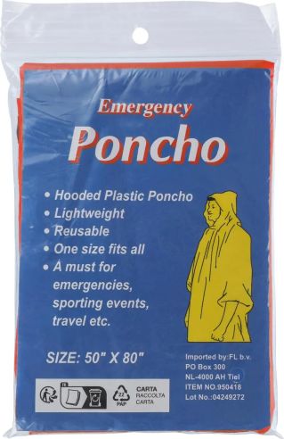 Poncho de PE transparente personalizado | Goodie