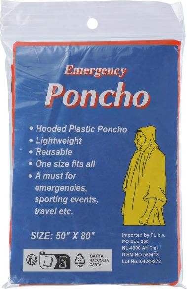 Poncho de PE transparente personalizado | Goodie
