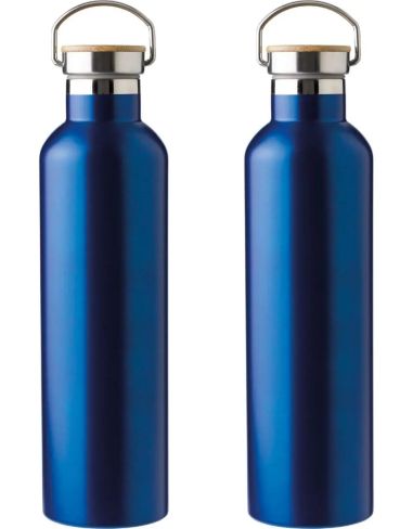 Botella termo acero inox 1L tapón bambú | Goodie