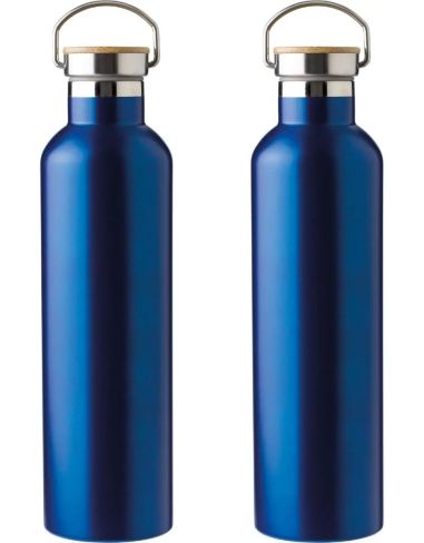 Botella termo acero inox 1L tapón bambú | Goodie