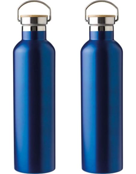Botella termo acero inox 1L tapón bambú | Goodie