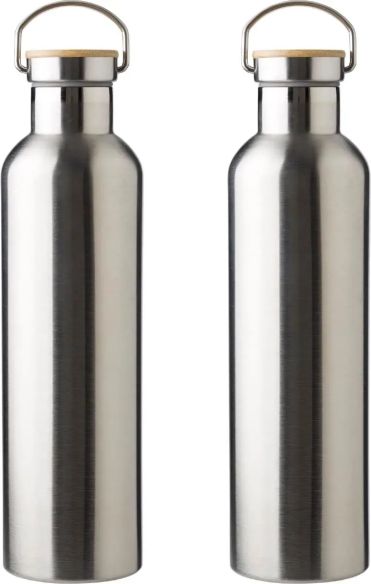Botella termo acero inox 1L tapón bambú | Goodie