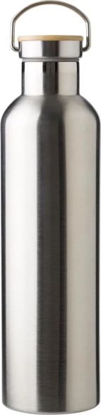 Botella termo acero inox 1L tapón bambú | Goodie