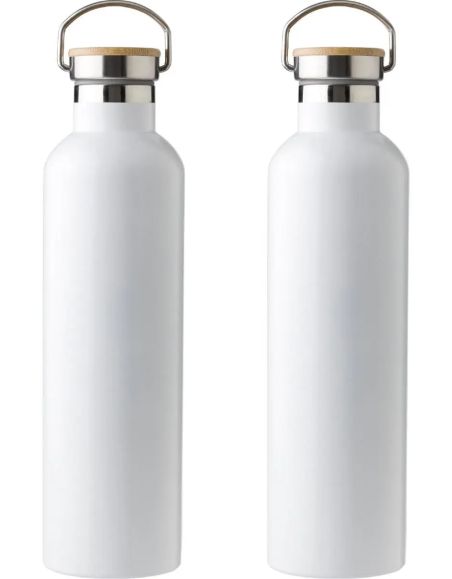 Botella termo acero inox 1L tapón bambú | Goodie