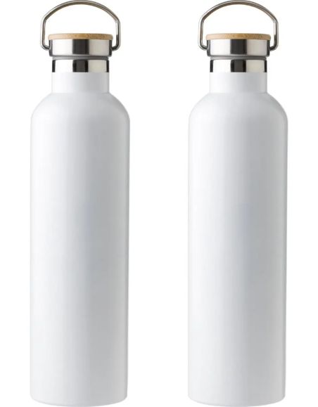 Botella termo acero inox 1L tapón bambú | Goodie