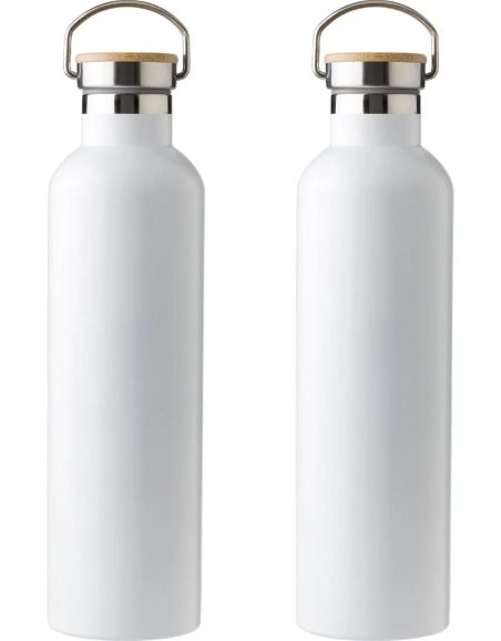 Botella termo acero inox 1L tapón bambú | Goodie