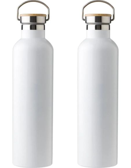 Botella termo acero inox 1L tapón bambú | Goodie