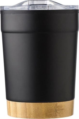 Taza de Acero Inoxidable con Fondo de Bambú Personalizada | Goodie