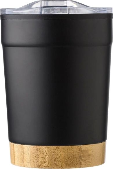 Taza de Acero Inoxidable con Fondo de Bambú Personalizada | Goodie