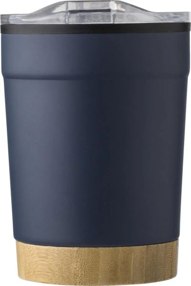 Taza de Acero Inoxidable con Fondo de Bambú Personalizada | Goodie