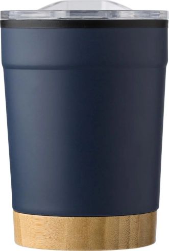 Taza de Acero Inoxidable con Fondo de Bambú Personalizada | Goodie