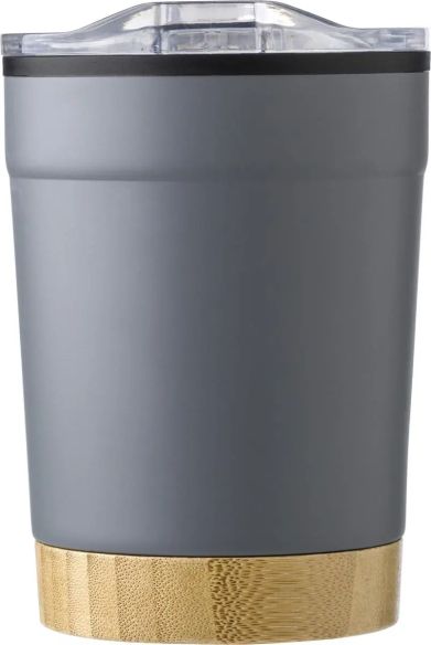 Taza de Acero Inoxidable con Fondo de Bambú Personalizada | Goodie