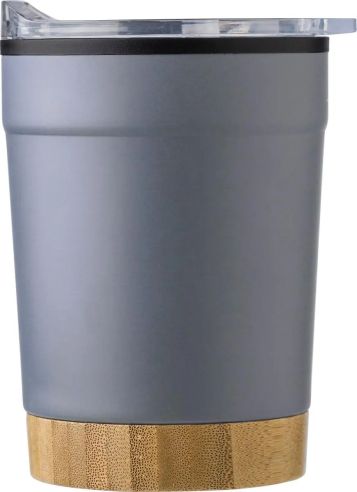 Taza de Acero Inoxidable con Fondo de Bambú Personalizada | Goodie