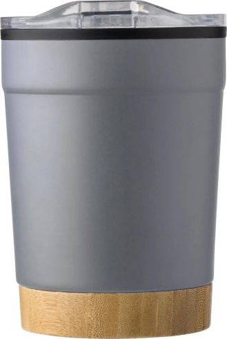 Taza de Acero Inoxidable con Fondo de Bambú Personalizada | Goodie