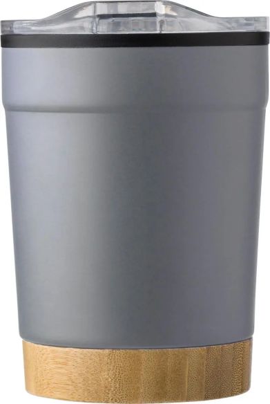Taza de Acero Inoxidable con Fondo de Bambú Personalizada | Goodie