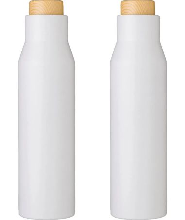 Botella Termo con Tapón Símil Bambú Personalizada | Goodie