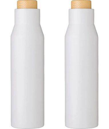 Botella Termo con Tapón Símil Bambú Personalizada | Goodie