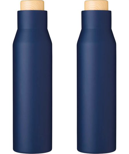 Botella Termo con Tapón Símil Bambú Personalizada | Goodie