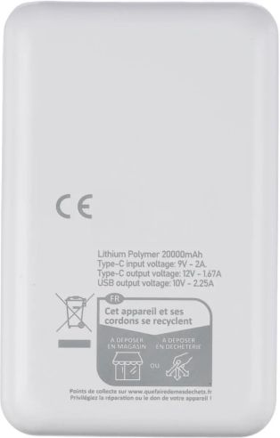 Power Bank de ABS Reciclado de 20.000 mAh Personalizado