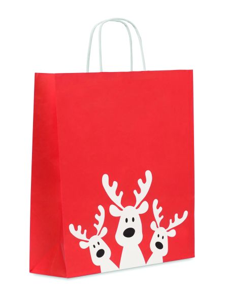 Bolsa de Regalo de Papel Navideña Talla Grande Personalizada