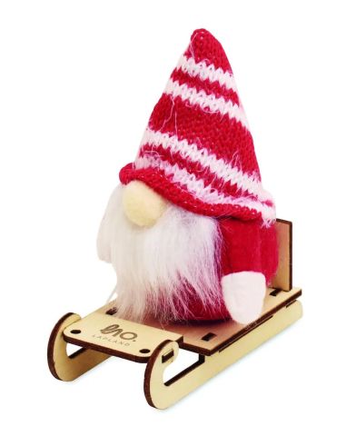 Gnomo en trineo de madera Personalizado 7CX1588 | Goodie