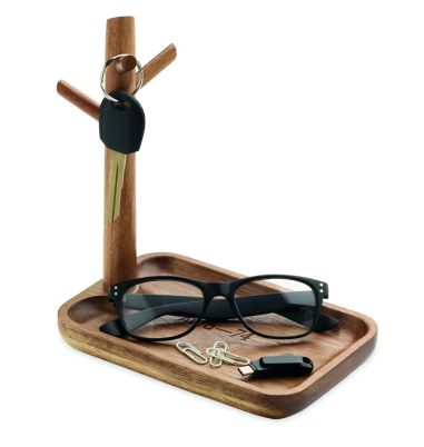 Porta llaves madera de acacia Personalizada 7MO3109 | Goodie