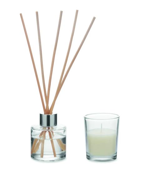 Set vela y difusor de vainilla Personalizada 7MO3112 | Goodie