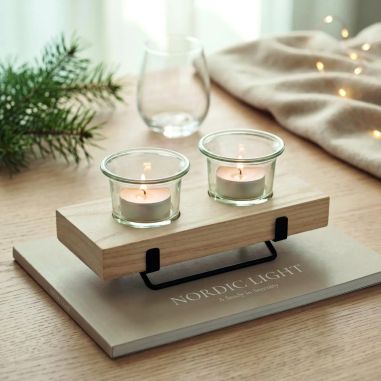 Porta velas con soporte Personalizada 7MO3114 | Goodie