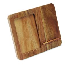 Cargador Inalámbrico de Madera de Acacia con Marco Personalizado