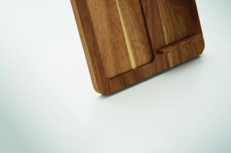 Cargador Inalámbrico de Madera de Acacia con Marco Personalizado